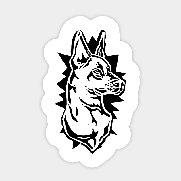 Doberman Pinscher Sticker by finnduffstuff